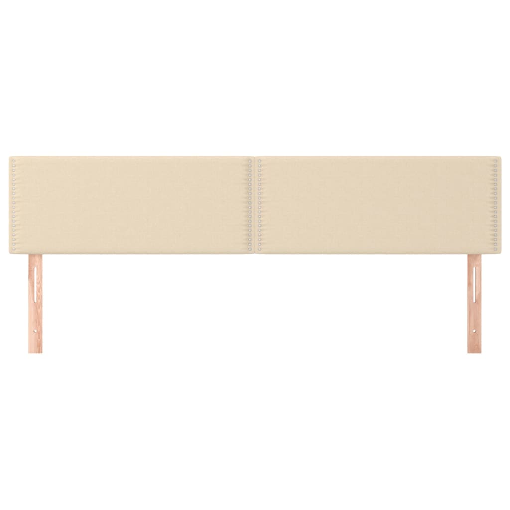 Testiera 2 pz-Set di 2 Testata-Testiera Decorativa Crema 100x5x78/88 cm in Tessuto 222292