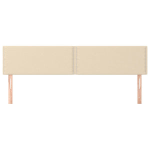 Testiera 2 pz-Set di 2 Testata-Testiera Decorativa Crema 100x5x78/88 cm in Tessuto 222292