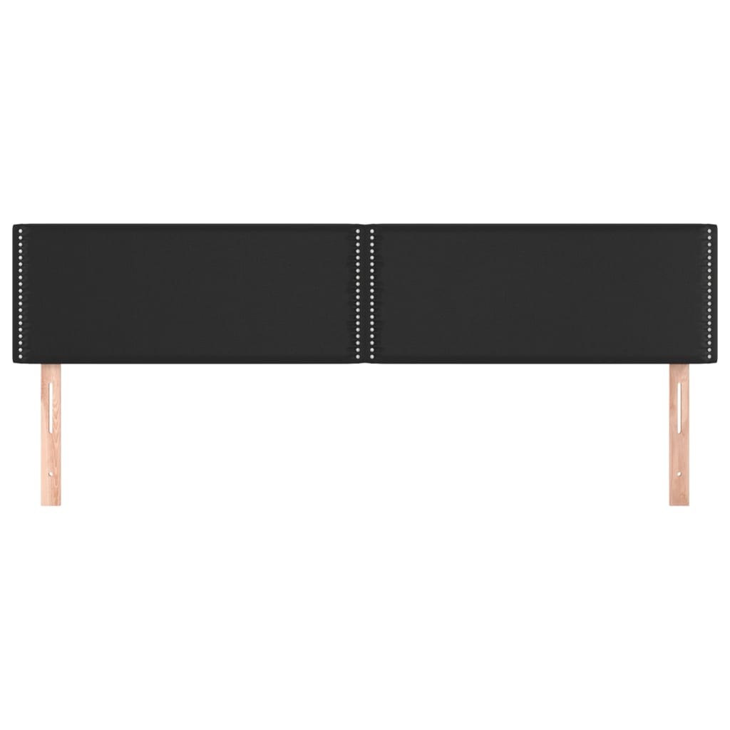 Testiere 2 pz Nere 100x5x78/88 cm in Similpelle