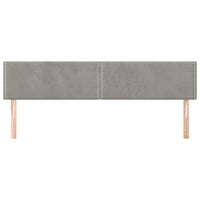 Testiere 2 pz Grigio Chiaro 100x5x78/88 cm in Velluto 345998