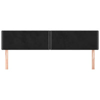 Testiere 2 pz Nere 100x5x78/88 cm in Velluto 346000
