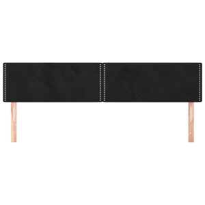 Testiere 2 pz Nere 100x5x78/88 cm in Velluto 346000