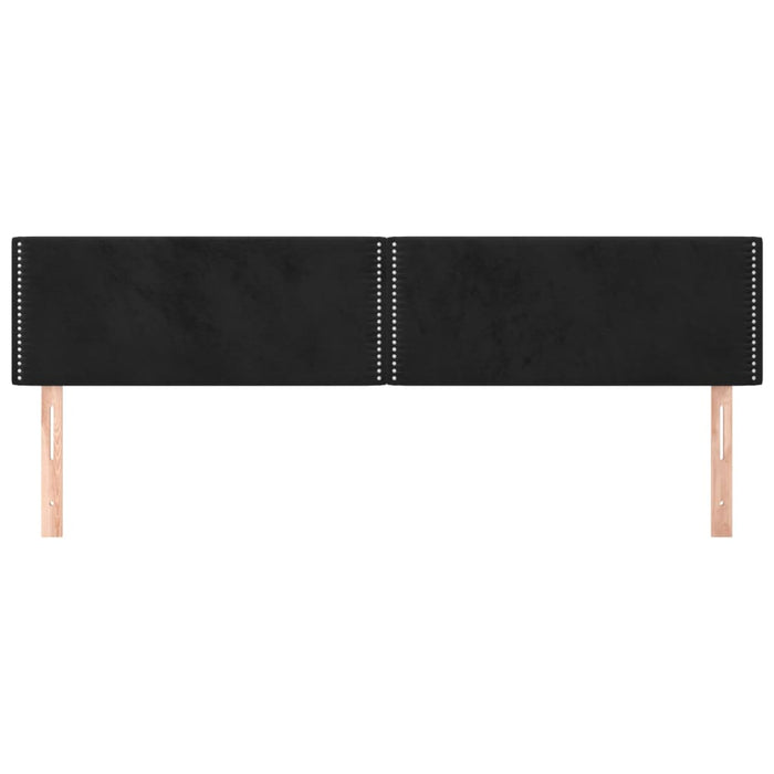 Testiere 2 pz Nere 100x5x78/88 cm in Velluto 346000