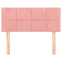 Testiera-Testata-Testiera Decorativa Rosa 80x5x78/88 cm in Velluto 835348