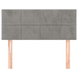 Testiera-Testata Decorativa Grigio Chiaro 90x5x78/88 cm in Velluto 489672