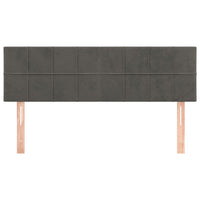 Testiere 2 pz Grigio Scuro 72x5x78/88 cm in Velluto 346055