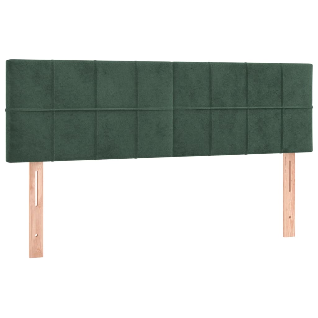 Testiere 2 pz Verde Scuro 72x5x78/88 cm in Velluto 346057