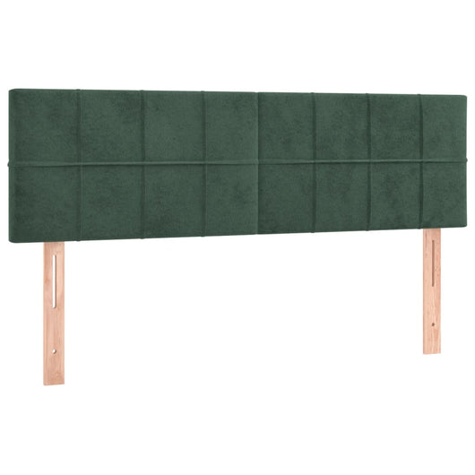 Testiere 2 pz Verde Scuro 72x5x78/88 cm in Velluto 346057