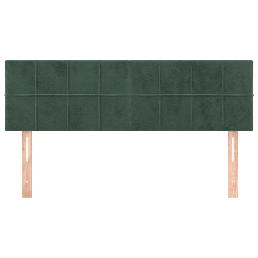 Testiere 2 pz Verde Scuro 72x5x78/88 cm in Velluto 346057