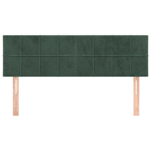 Testiere 2 pz Verde Scuro 72x5x78/88 cm in Velluto 346057