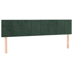 Testiere 2 pz Verde Scuro 100x5x78/88 cm in Velluto 346099