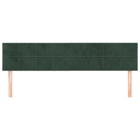 Testiere 2 pz Verde Scuro 100x5x78/88 cm in Velluto 346099