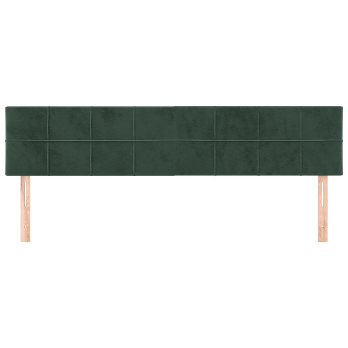 Testiere 2 pz Verde Scuro 100x5x78/88 cm in Velluto 346099