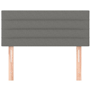 Testiera-Testata Decorativa Grigio Scuro 100x5x78/88 cm in Tessuto 336136