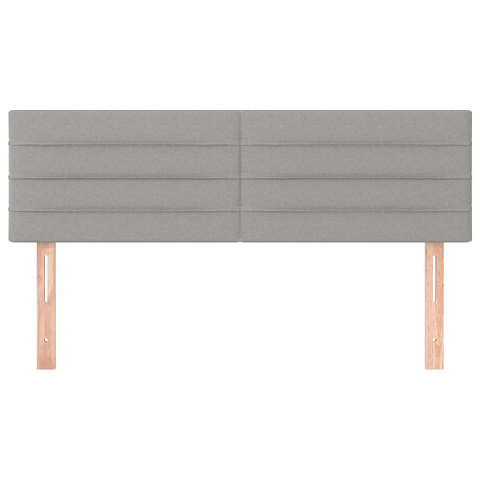 Testiere 2 pz Grigio Chiaro 72x5x78/88 cm in Tessuto 346144