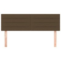 Testiere 2 pz Marrone Scuro 72x5x78/88 cm in Tessuto 346147