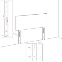 Testiere 2 pz Tortora 72x5x78/88 cm in Tessuto