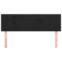 Testiere 2 pz Nere 72x5x78/88 cm in Velluto 346154