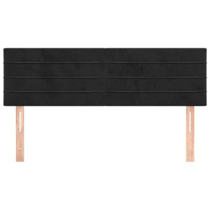 Testiere 2 pz Nere 72x5x78/88 cm in Velluto 346154