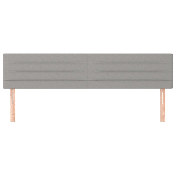 Testiera 2 pz-Set di 2 Testata-Testiera Decorativa Grigio Chiaro 80x5x78/88 cm in Tessuto 677994