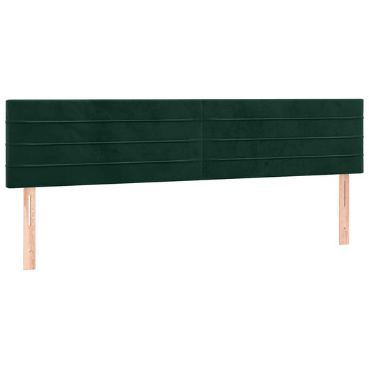 Testiera 2 pz-Set di 2 Testata-Testiera Decorativa Verde Scuro 80x5x78/88 cm in Velluto 471998