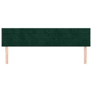 Testiera 2 pz-Set di 2 Testata-Testiera Decorativa Verde Scuro 80x5x78/88 cm in Velluto 471998
