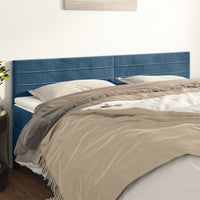 Testiera 2 pz-Set di 2 Testata-Testiera Decorativa Blu scuro 90x5x78/88 cm in Velluto 937707