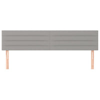 Testiere 2 pz Grigio Chiaro 100x5x78/88 cm in Tessuto 346186