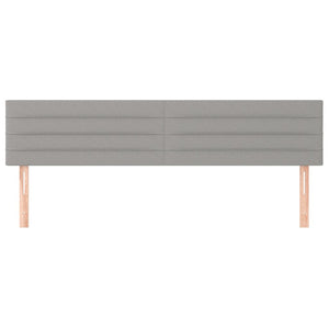 Testiere 2 pz Grigio Chiaro 100x5x78/88 cm in Tessuto 346186