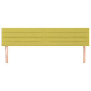 Testiera 2 pz Verde 100x5x78/88 cm in Tessuto