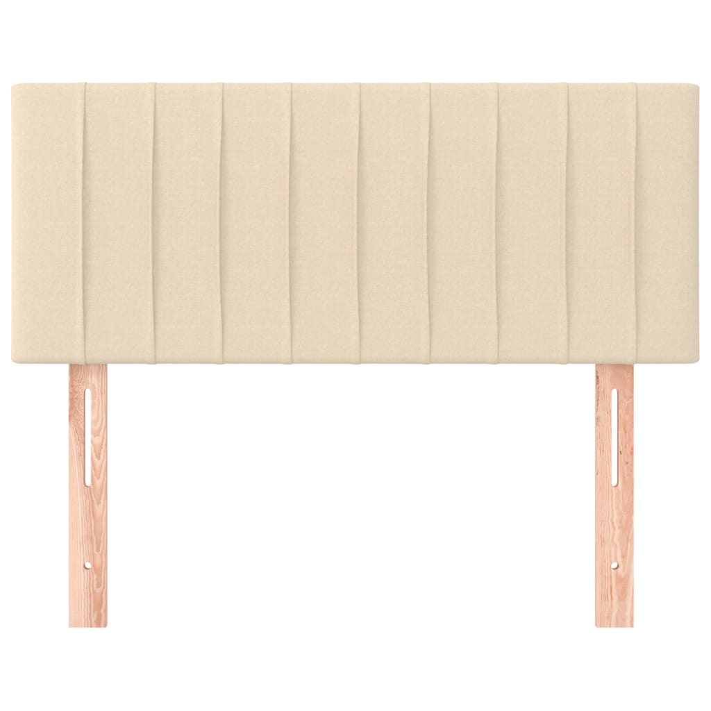 Testiera-Testata-Testiera Decorativa Crema 100x5x78/88 cm in Tessuto 287546