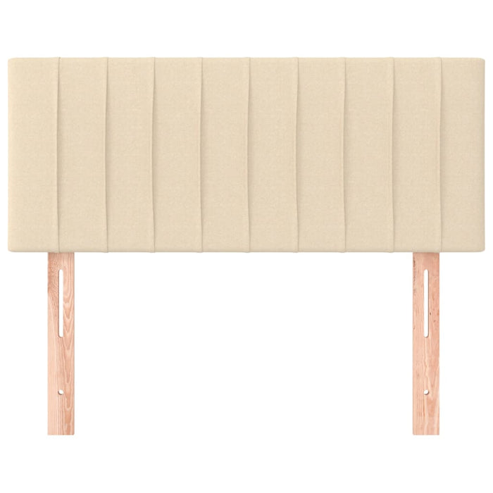 Testiera-Testata-Testiera Decorativa Crema 100x5x78/88 cm in Tessuto 287546