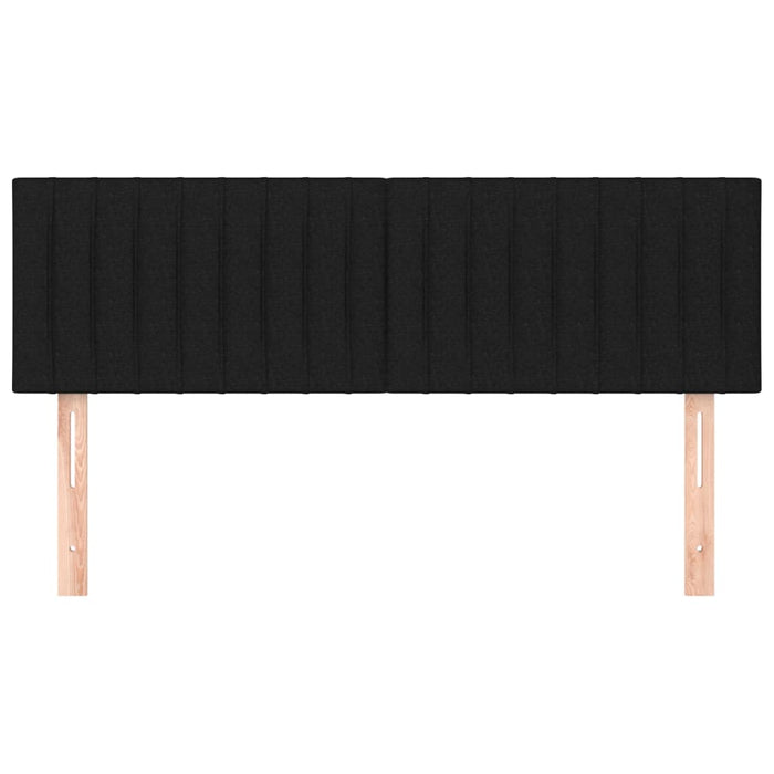 Testiere 2 pz Nere72x5x78/88 cm in Tessuto 346244