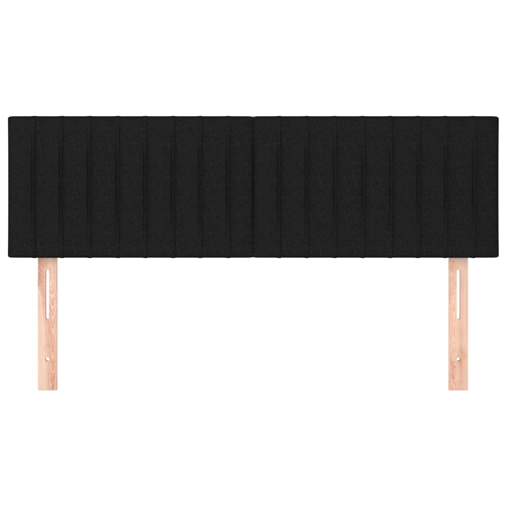 Testiere 2 pz Nere72x5x78/88 cm in Tessuto 346244