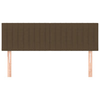 Testiere 2 pz Marrone Scuro 72x5x78/88 cm in Tessuto 346245