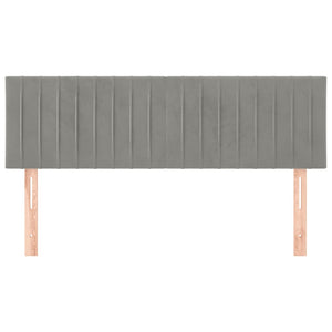 Testiere 2 pz Grigio Chiaro 72x5x78/88 cm in Velluto 346250