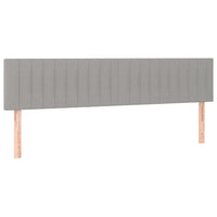 Testiera 2 pz-Set di 2 Testata-Testiera Decorativa Grigio Chiaro 80x5x78/88 cm in Tessuto 702336