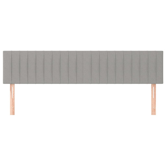 Testiera 2 pz-Set di 2 Testata-Testiera Decorativa Grigio Chiaro 80x5x78/88 cm in Tessuto 702336