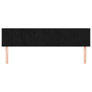 Testiera 2 pz Nera 80x5x78/88 cm in Vellutocod mxl 119476