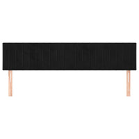 Testiera 2 pz Nera 80x5x78/88 cm in Velluto 346266