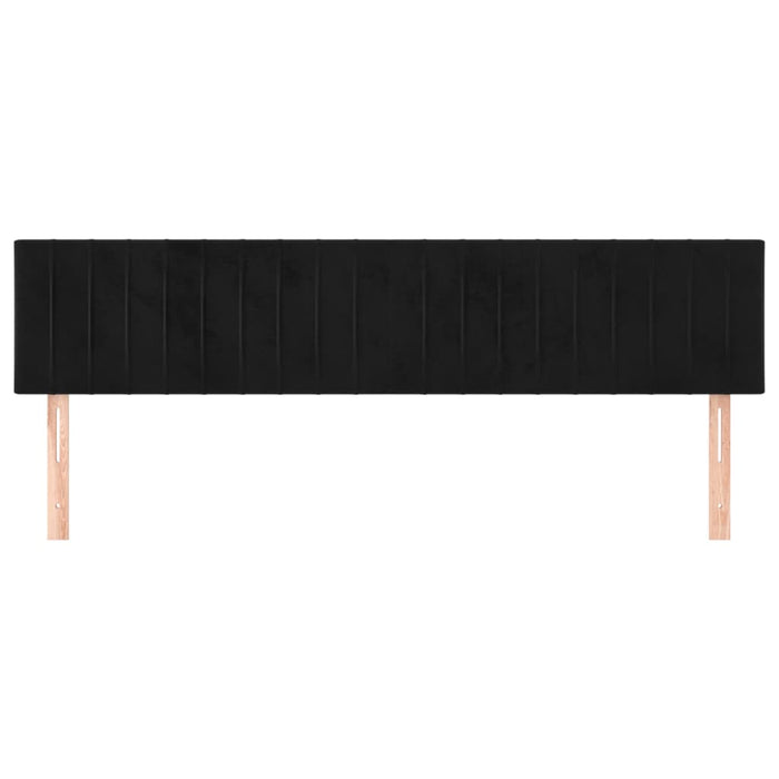 Testiera 2 pz Nera 80x5x78/88 cm in Velluto 346266