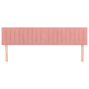 Testiera 2 pz Rosa 80x5x78/88 cm in Velluto