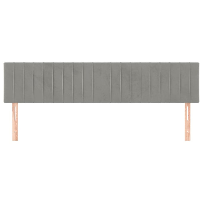 Testiera 2 pz-Set di 2 Testata-Testiera Decorativa Grigio Chiaro 90x5x78/88 cm in Velluto 572119