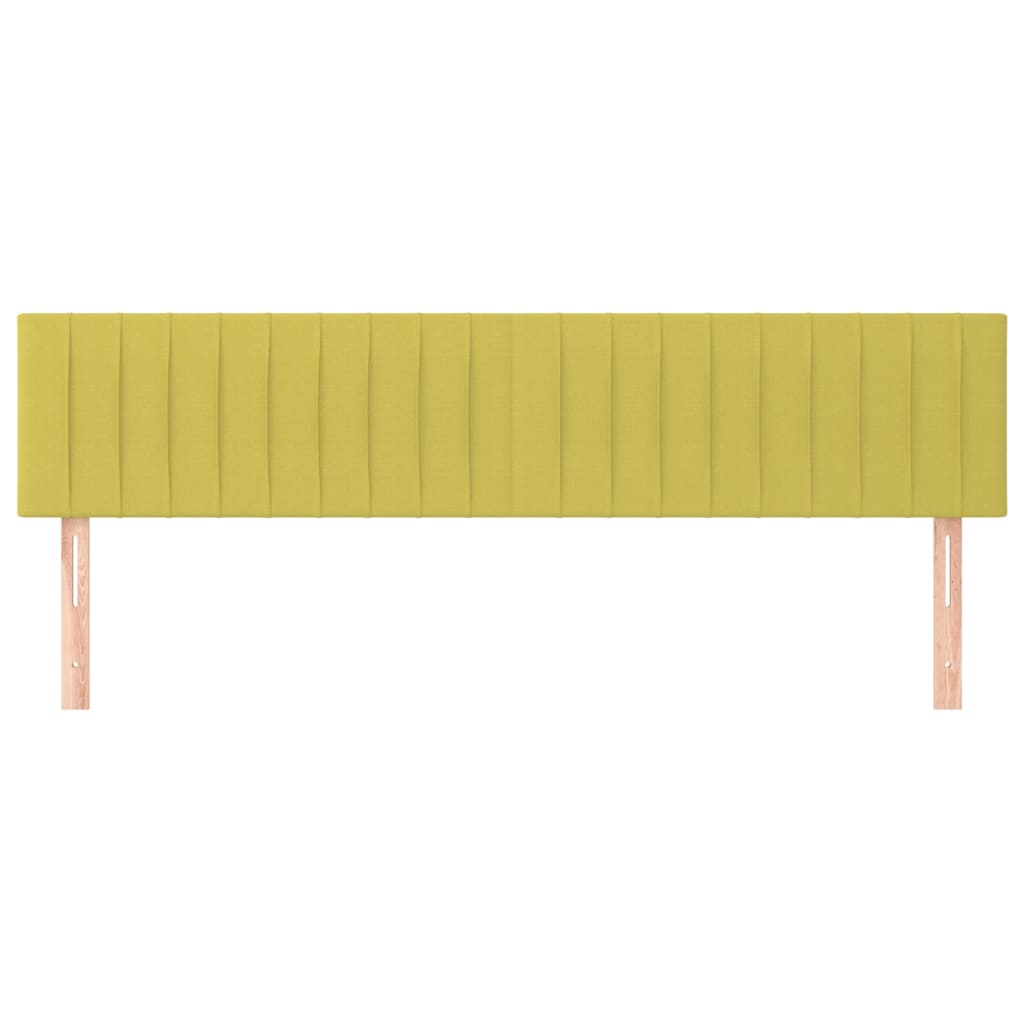 Testiera 2 pz Verde 100x5x78/88 cm in Tessuto