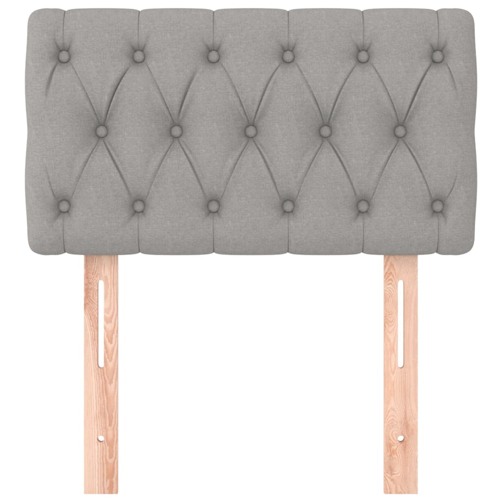 Testiera-Testata Decorativa Grigio Chiaro 80x7x78/88 cm in Tessuto