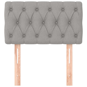 Testiera-Testata Decorativa Grigio Chiaro 80x7x78/88 cm in Tessuto