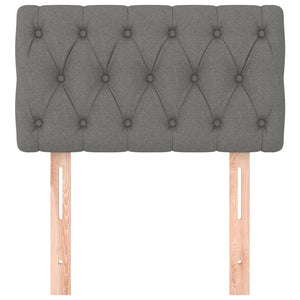 Testiera Grigio Scuro 80 x 7 x 78/88 cm in Tessuto 346299