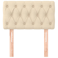 Testiera-Testata-Testiera Decorativa Crema 80 x 7 x 78/88 cm in Tessuto