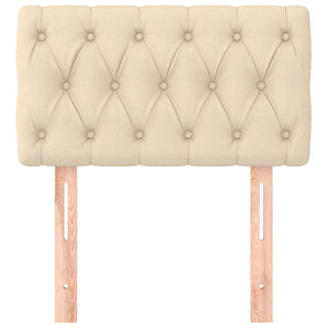 Testiera-Testata-Testiera Decorativa Crema 80 x 7 x 78/88 cm in Tessuto