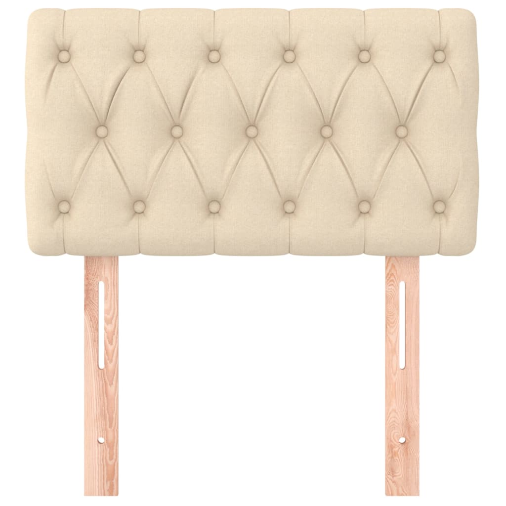 Testiera Crema 80 x 7 x 78/88 cm in Tessuto 346303